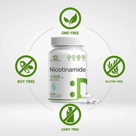 DEAL SUPPLEMENT - Deal Supplement Nicotinamide 1000Mg. 500 Capsulas - The Red Vitamin MX - Suplementos Alimenticios - {{ shop.shopifyCountryName }}