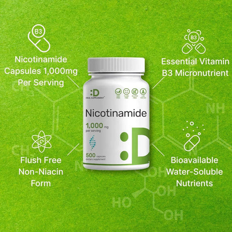 DEAL SUPPLEMENT - Deal Supplement Nicotinamide 1000Mg. 500 Capsulas - The Red Vitamin MX - Suplementos Alimenticios - {{ shop.shopifyCountryName }}