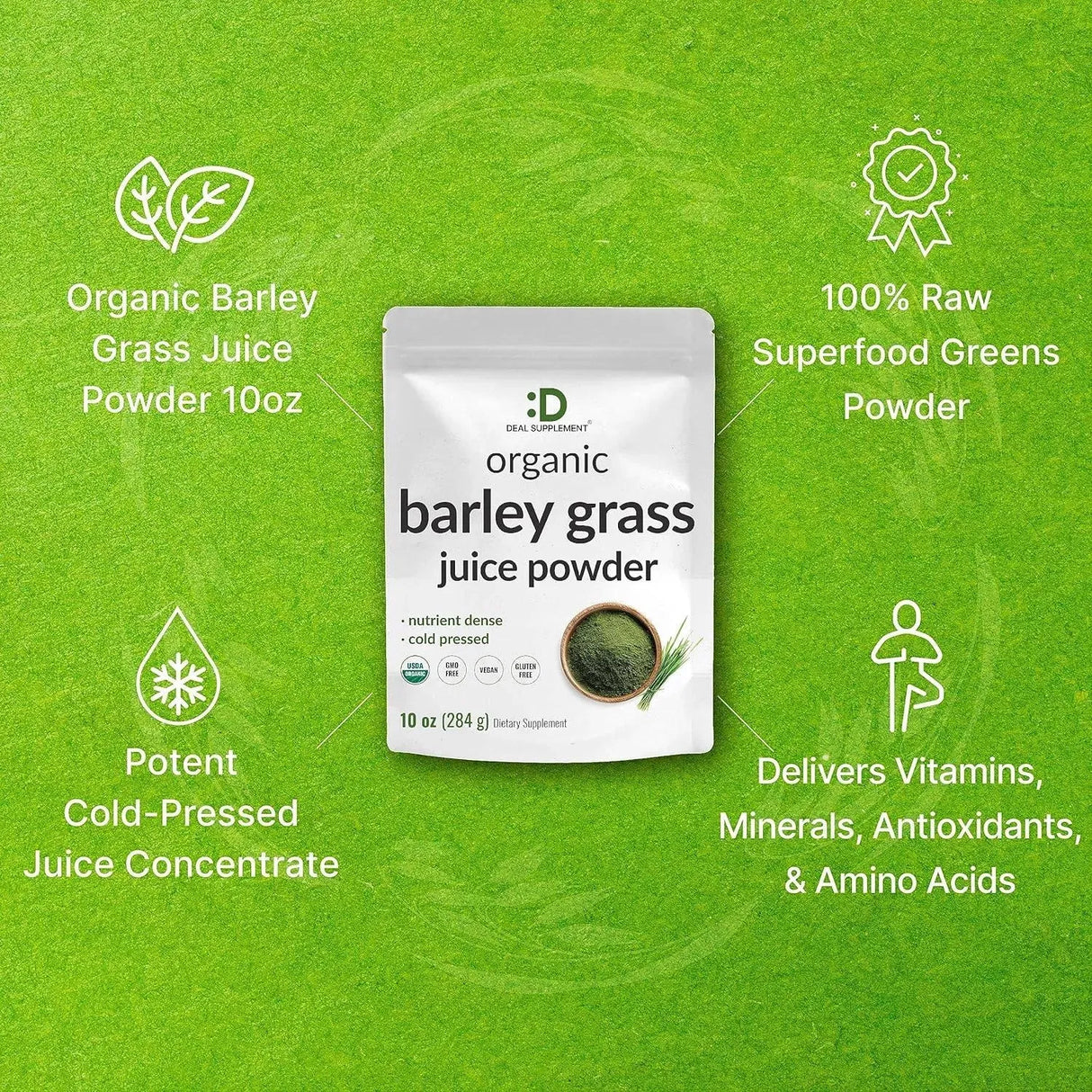 DEAL SUPPLEMENT - Deal Supplement Organic Barley Grass Juice Powder 284Gr. - The Red Vitamin MX - Suplementos Alimenticios - {{ shop.shopifyCountryName }}