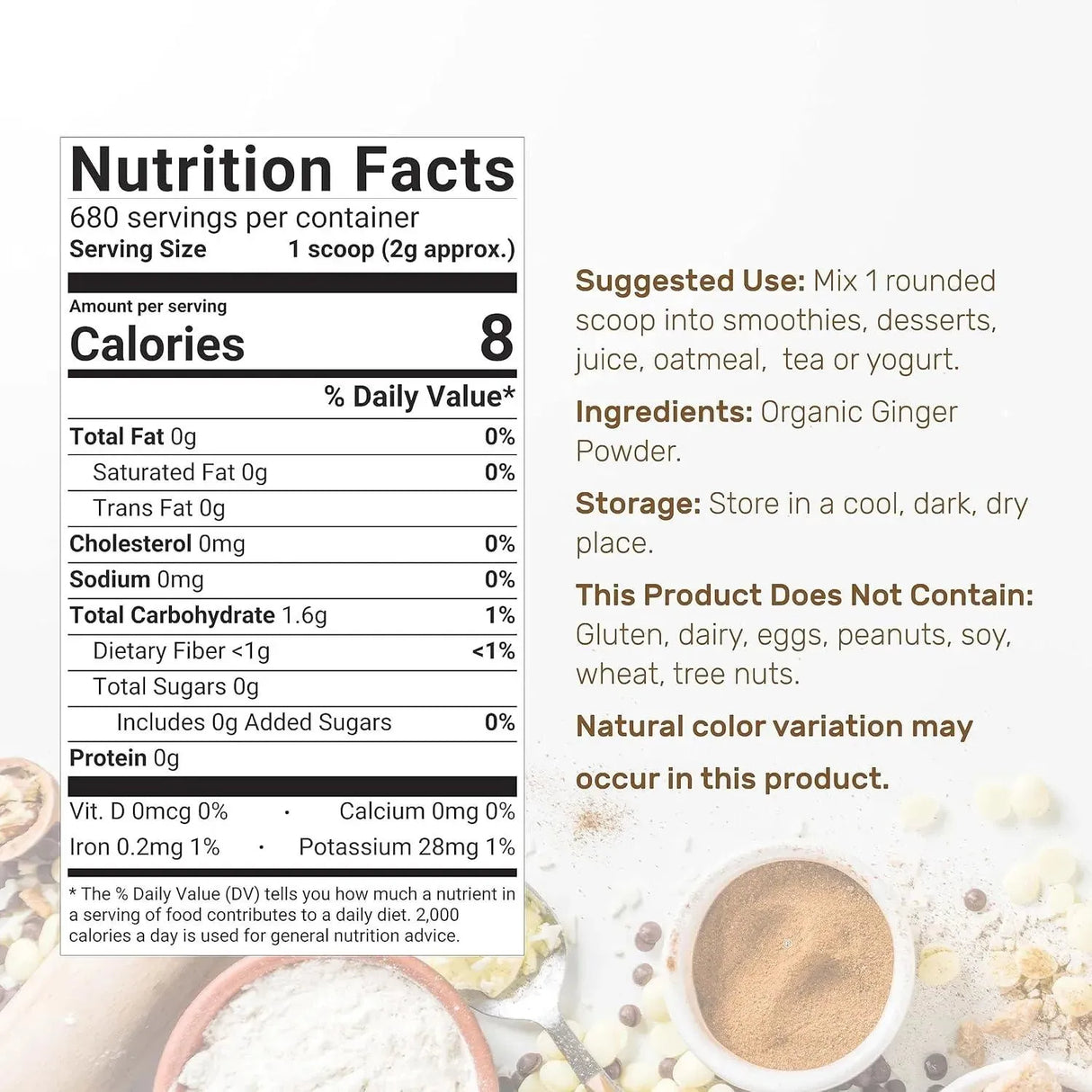 DEAL SUPPLEMENT - Deal Supplement Organic Fresh Ginger Powder 1,360Gr. - The Red Vitamin MX - Suplementos Alimenticios - {{ shop.shopifyCountryName }}