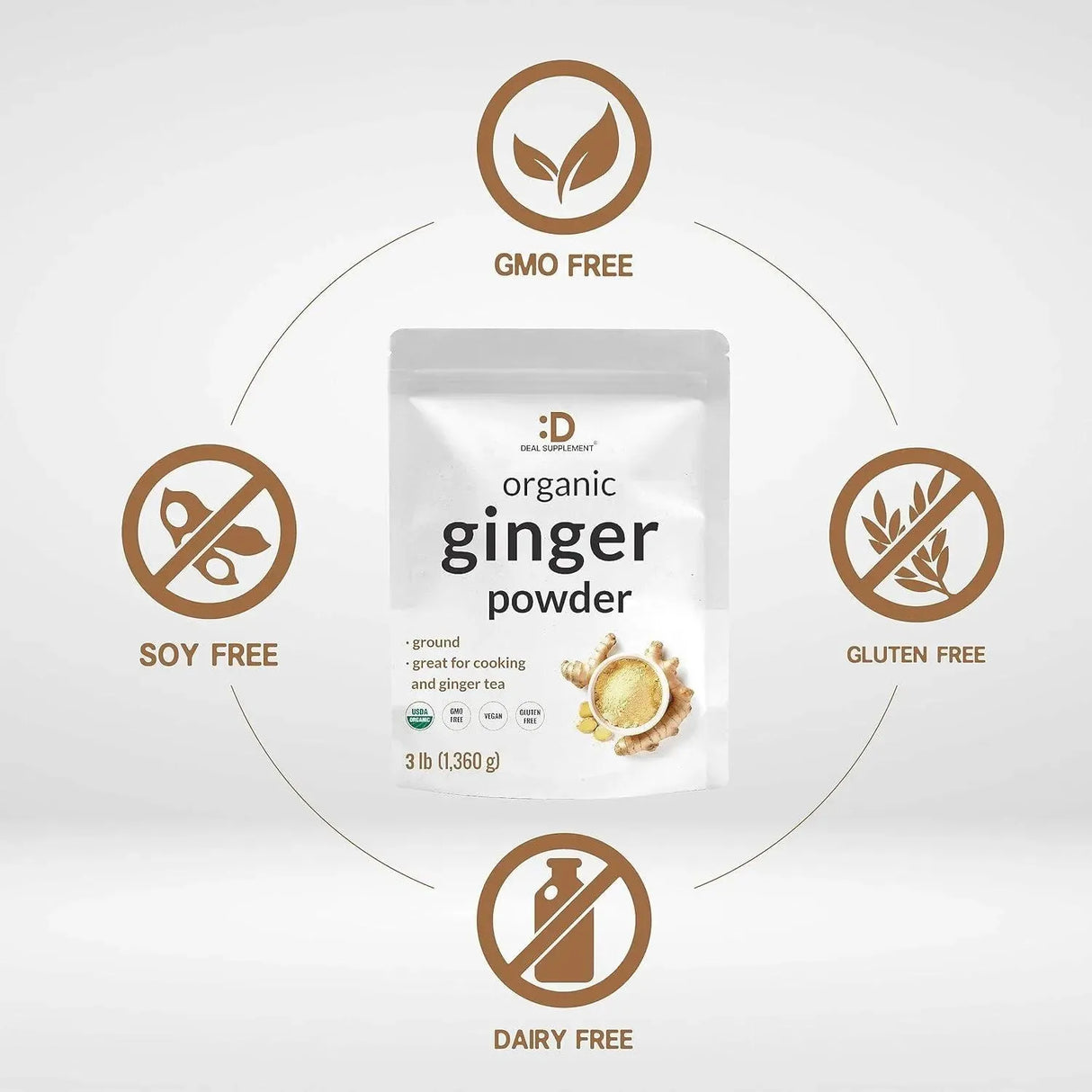 DEAL SUPPLEMENT - Deal Supplement Organic Fresh Ginger Powder 1,360Gr. - The Red Vitamin MX - Suplementos Alimenticios - {{ shop.shopifyCountryName }}