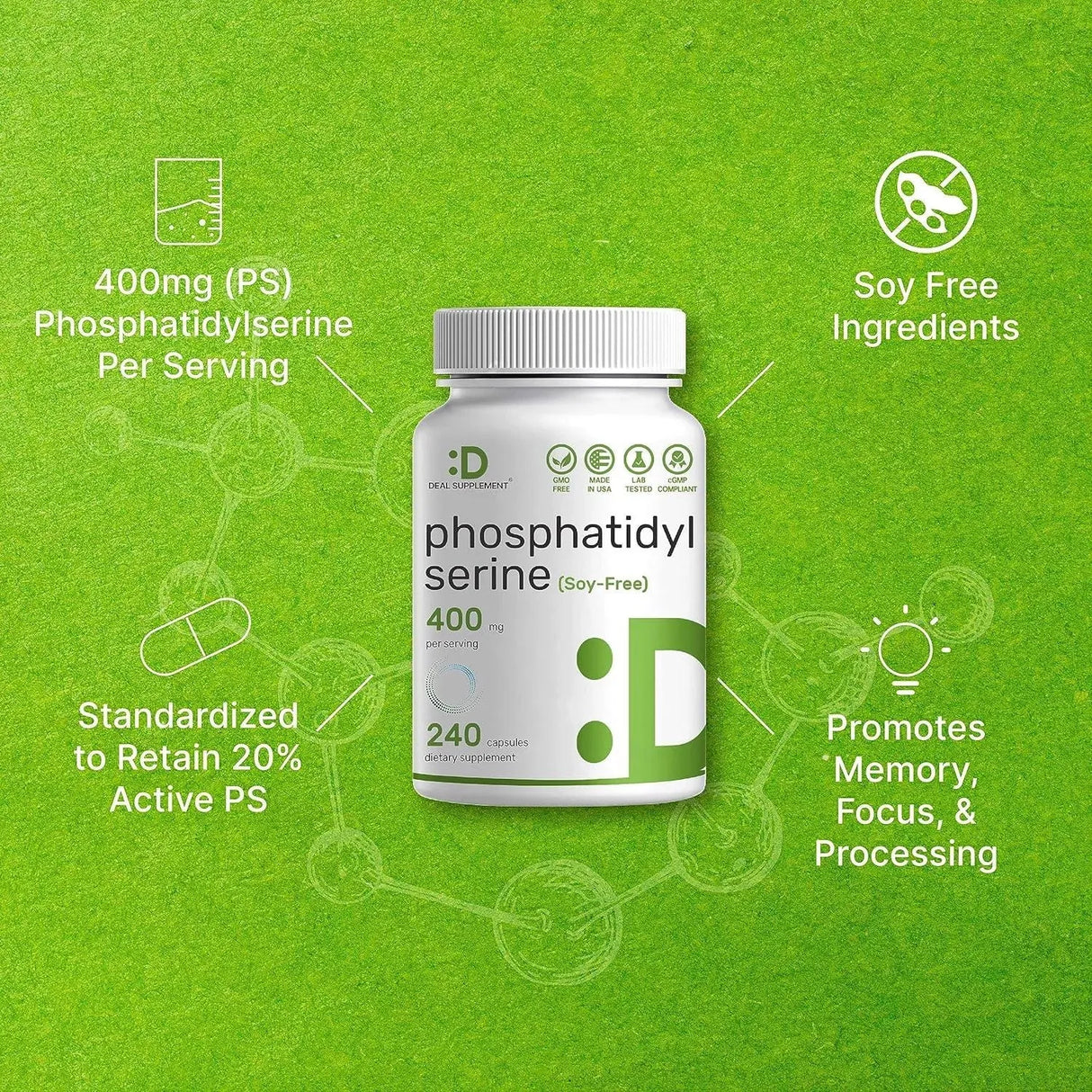 DEAL SUPPLEMENT - Deal Supplement Phosphatidylserine 400Mg. 240 Capsulas - The Red Vitamin MX - Suplementos Alimenticios - {{ shop.shopifyCountryName }}