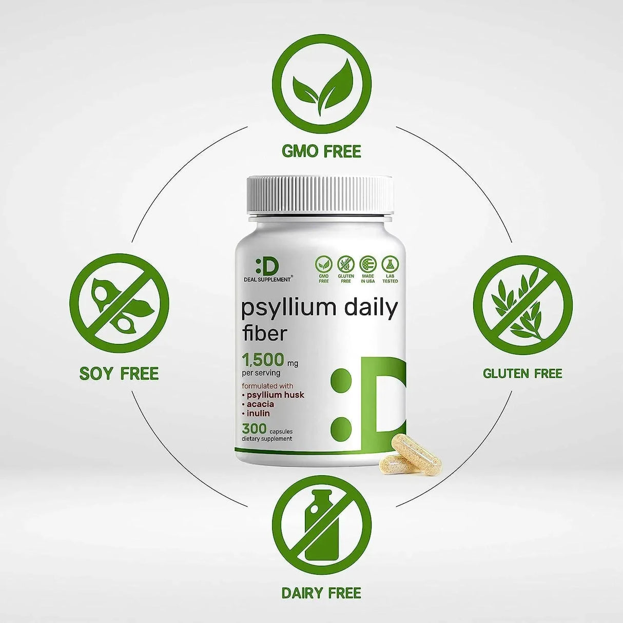 DEAL SUPPLEMENT - Deal Supplement Psyllium Husk Fiber 300 Capsulas - The Red Vitamin MX - Suplementos Alimenticios - {{ shop.shopifyCountryName }}
