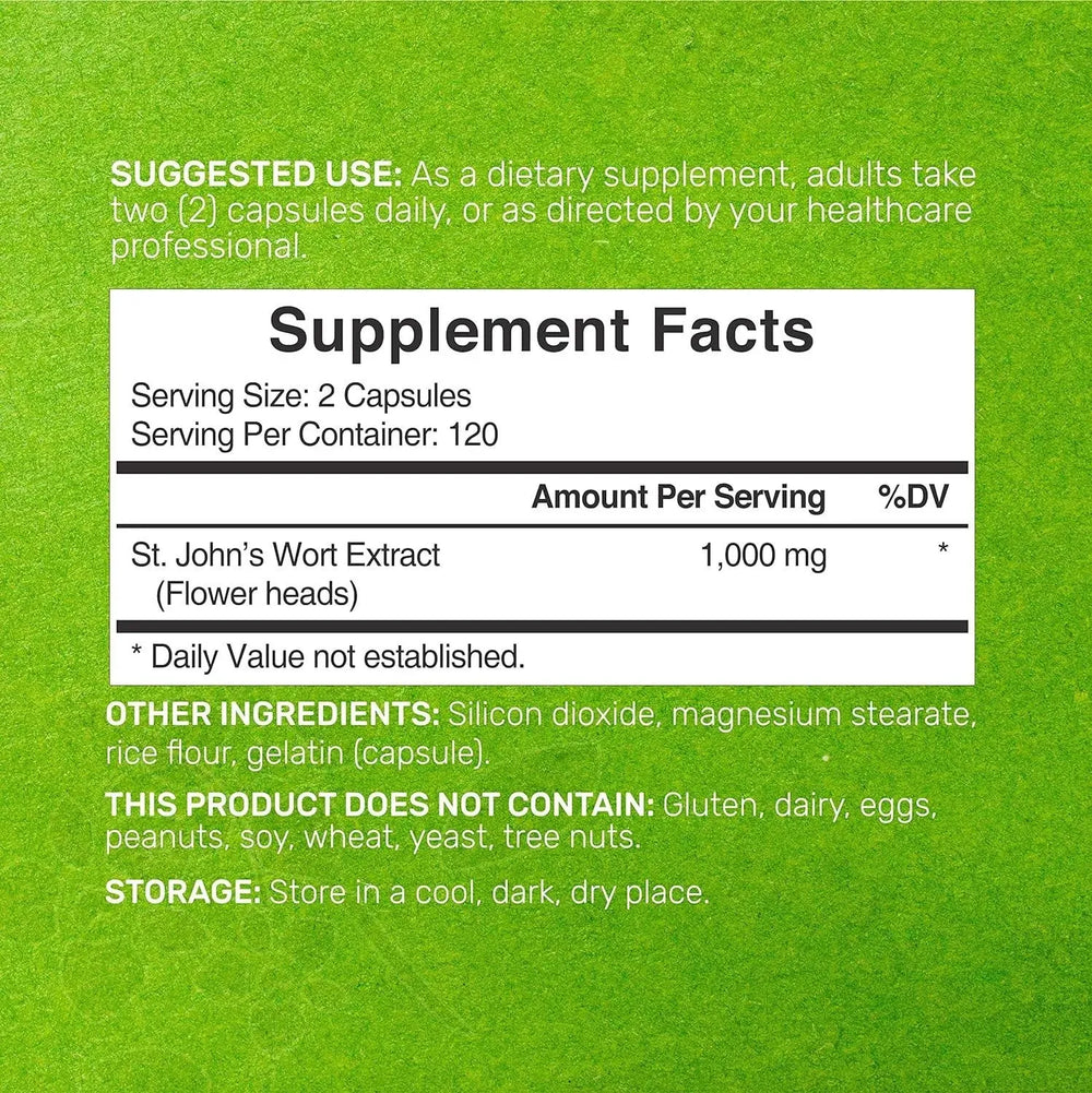 DEAL SUPPLEMENT - Deal Supplement St. John's Wort Extract 1000Mg. 240 Capsulas - The Red Vitamin MX - Suplementos Alimenticios - {{ shop.shopifyCountryName }}