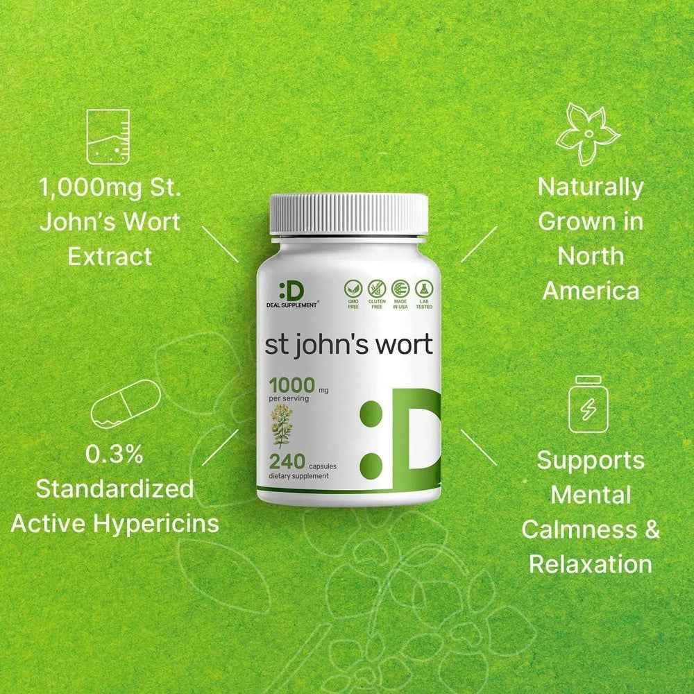 DEAL SUPPLEMENT - Deal Supplement St. John's Wort Extract 1000Mg. 240 Capsulas - The Red Vitamin MX - Suplementos Alimenticios - {{ shop.shopifyCountryName }}