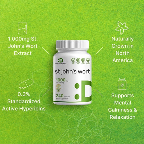DEAL SUPPLEMENT - Deal Supplement St. John's Wort Extract 1000Mg. 240 Capsulas - The Red Vitamin MX - Suplementos Alimenticios - {{ shop.shopifyCountryName }}