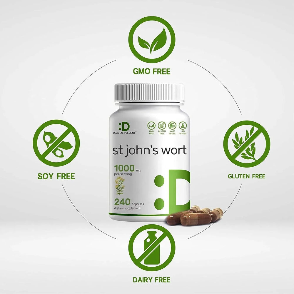 DEAL SUPPLEMENT - Deal Supplement St. John's Wort Extract 1000Mg. 240 Capsulas - The Red Vitamin MX - Suplementos Alimenticios - {{ shop.shopifyCountryName }}