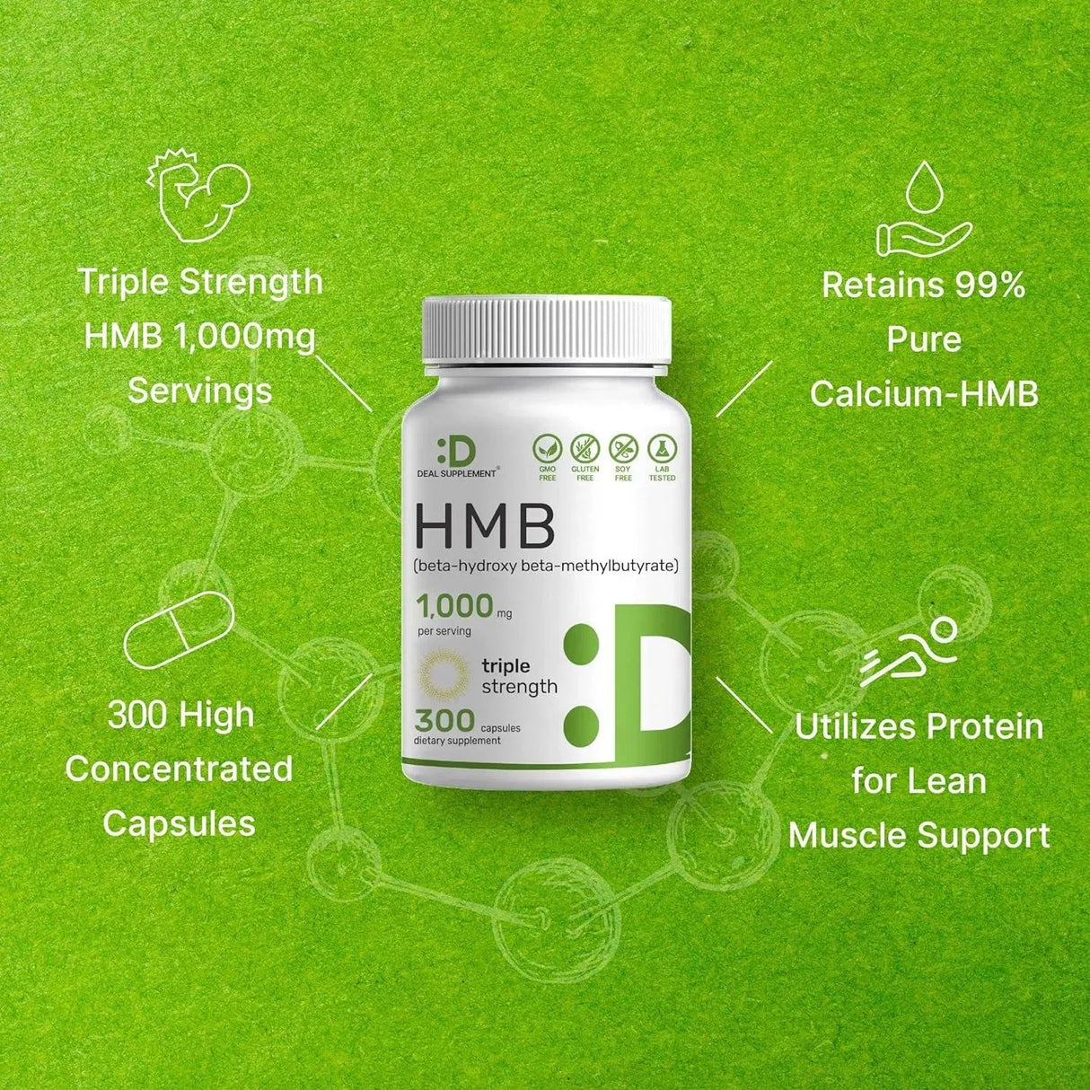 DEAL SUPPLEMENT - Deal Supplement Ultra Strength HMB 1000Mg. 300 Capsulas - The Red Vitamin MX - Suplementos Alimenticios - {{ shop.shopifyCountryName }}