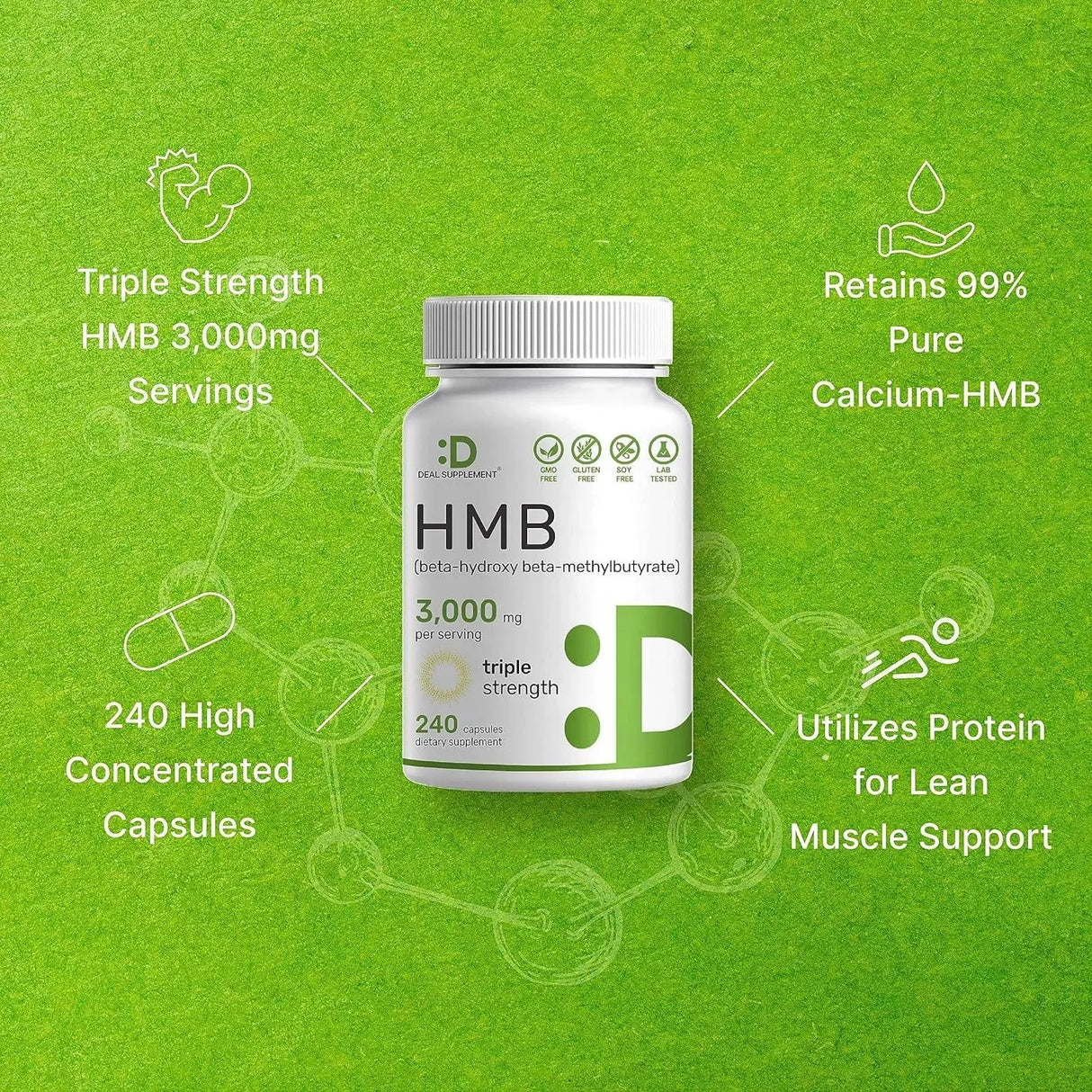 DEAL SUPPLEMENT - Deal Supplement Ultra Strength HMB 3000Mg. 240 Capsulas - The Red Vitamin MX - Suplementos Alimenticios - {{ shop.shopifyCountryName }}