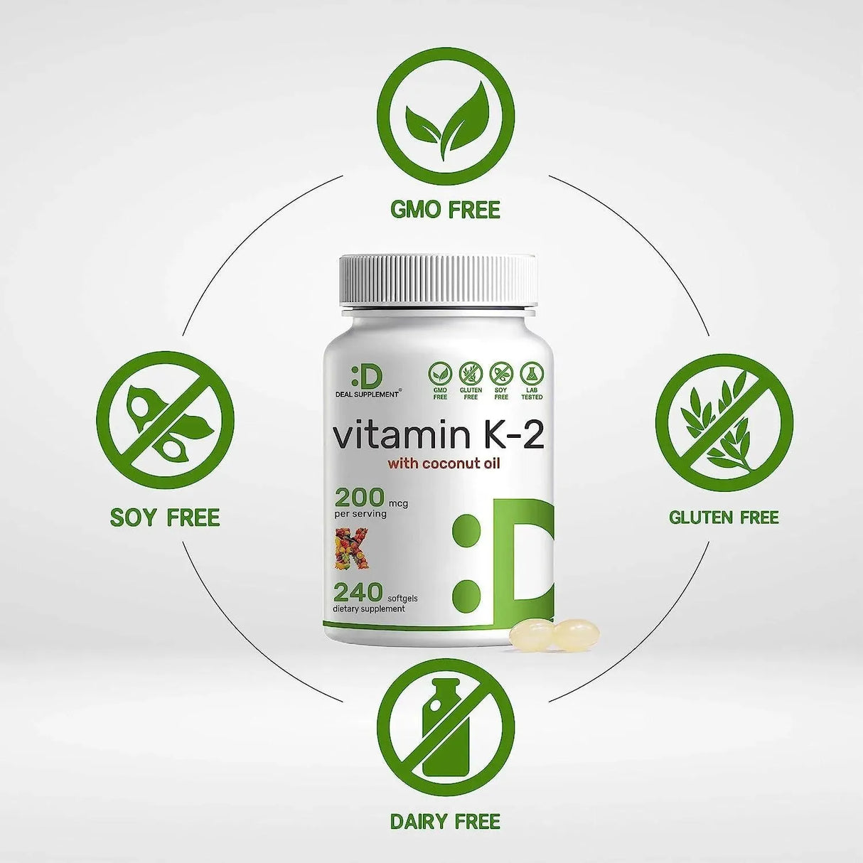 DEAL SUPPLEMENT - Deal Supplement Vitamin K2 200mcg 240 Capsulas Blandas - The Red Vitamin MX - Suplementos Alimenticios - {{ shop.shopifyCountryName }}