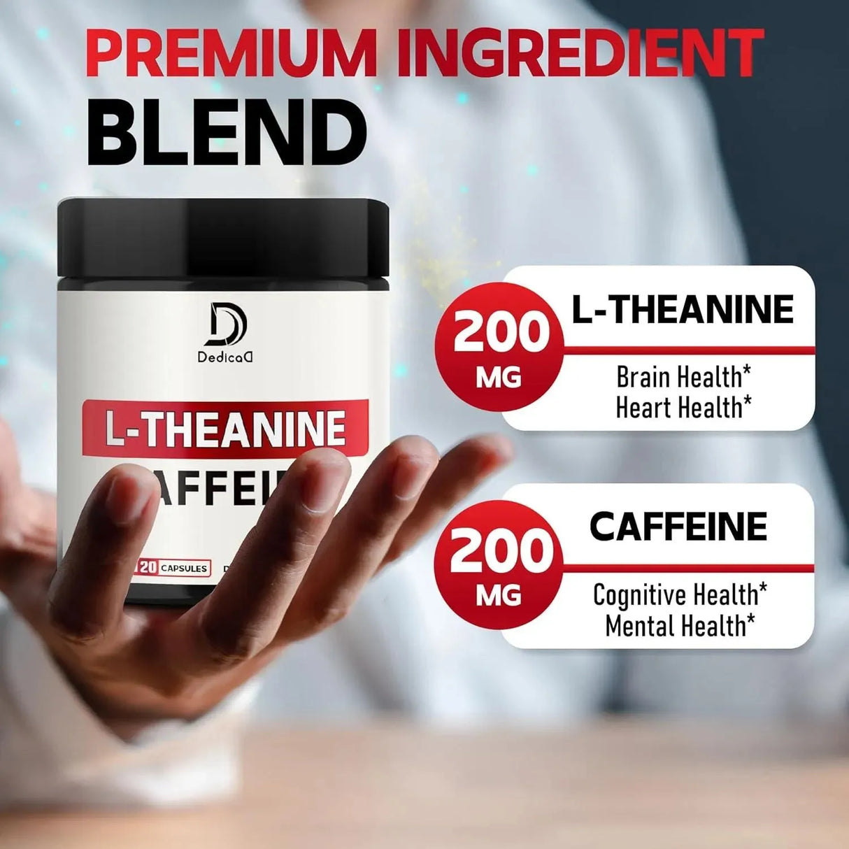 DEDICAD - Dedicad L-Theanine & Pure Caffeine Pills 200Mg. 120 Capsulas - The Red Vitamin MX - Suplementos Alimenticios - {{ shop.shopifyCountryName }}