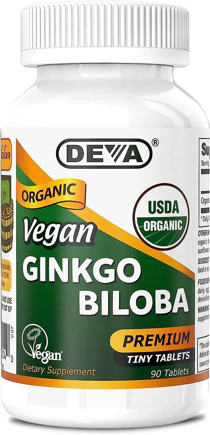 DEVA - DEVA Vegan Ginkgo Biloba Dietary Supplement 300Mg. 90 Tabletas - The Red Vitamin MX - Suplementos Alimenticios - {{ shop.shopifyCountryName }}