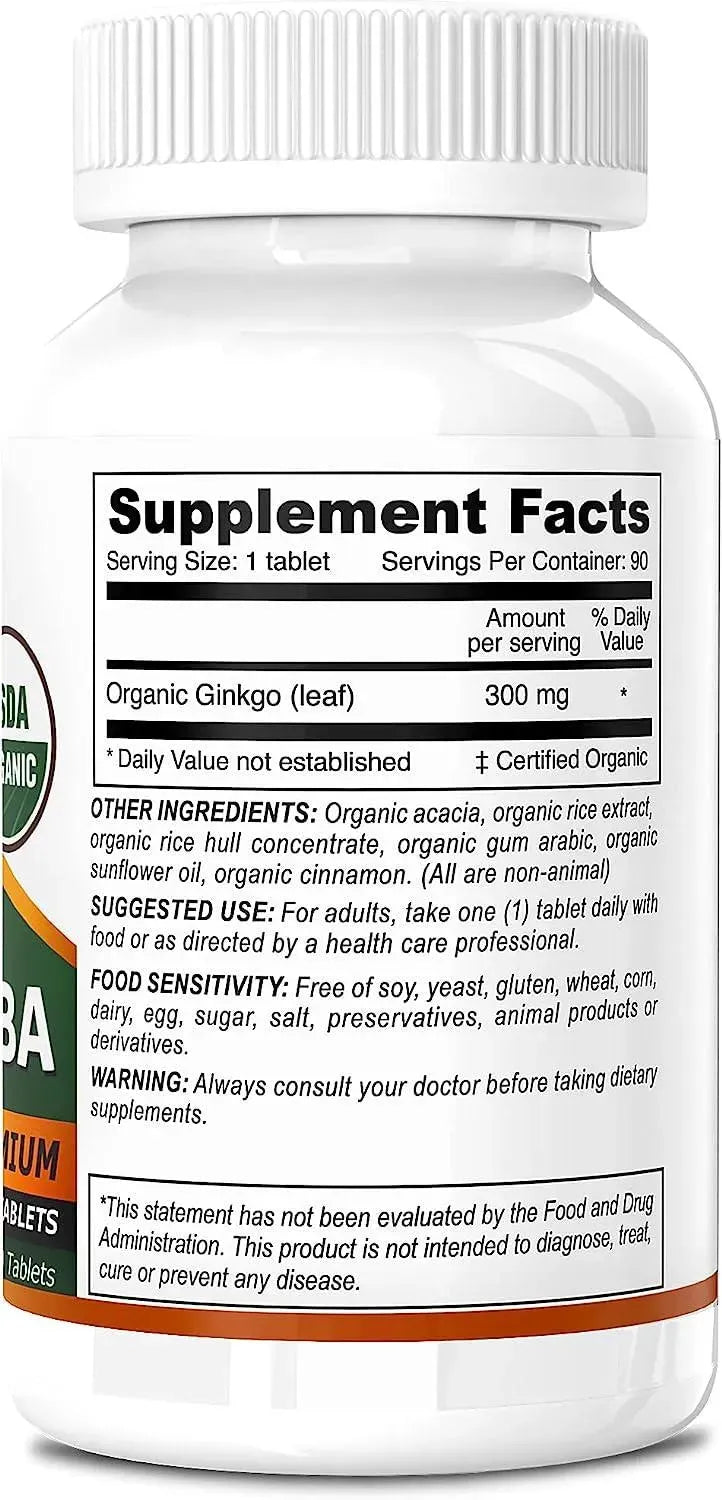 DEVA - DEVA Vegan Ginkgo Biloba Dietary Supplement 300Mg. 90 Tabletas - The Red Vitamin MX - Suplementos Alimenticios - {{ shop.shopifyCountryName }}