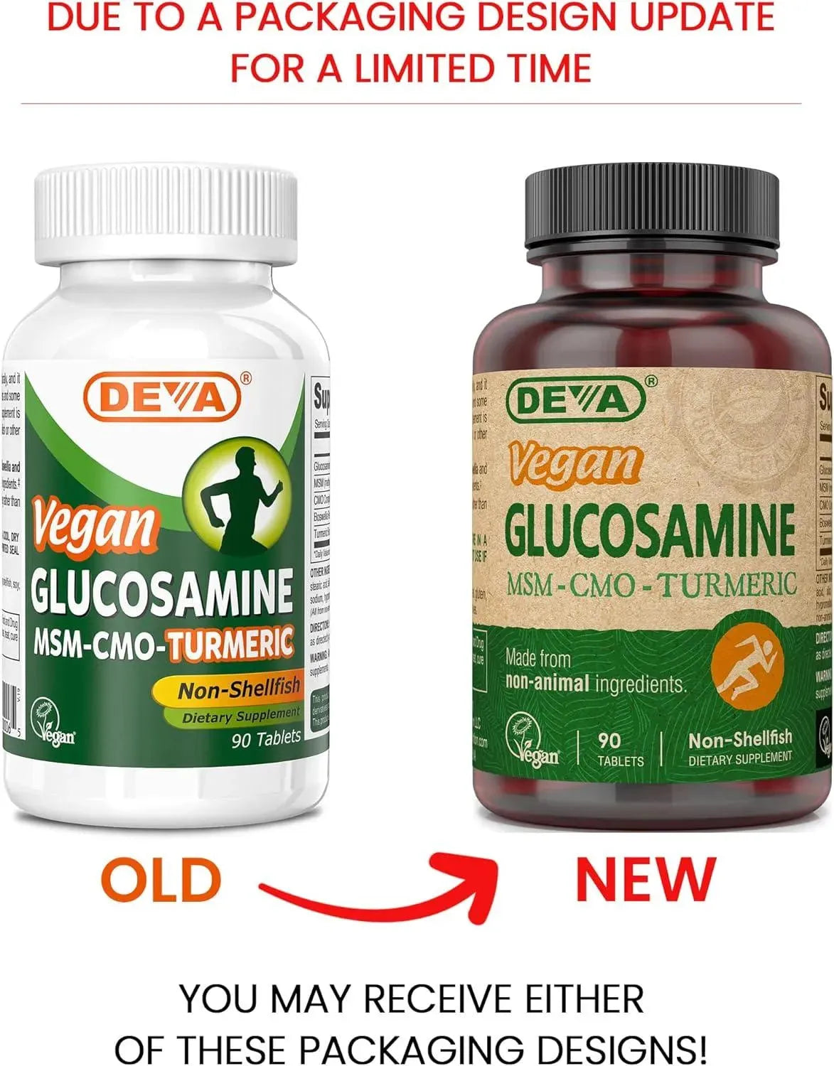 DEVA - DEVA Vegan Glucosamine-MSM-CMO & Turmeric 90 Tabletas 2 Pack - The Red Vitamin MX - Suplementos Alimenticios - {{ shop.shopifyCountryName }}