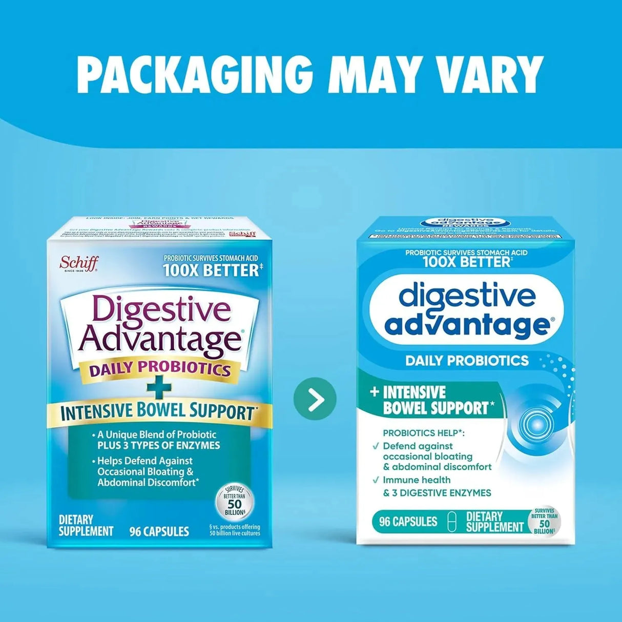 DIGESTIVE ADVANTAGE - Digestive Advantage IBS Probiotics For Women and Men 96 Capsulas - The Red Vitamin MX - Suplementos Alimenticios - {{ shop.shopifyCountryName }}