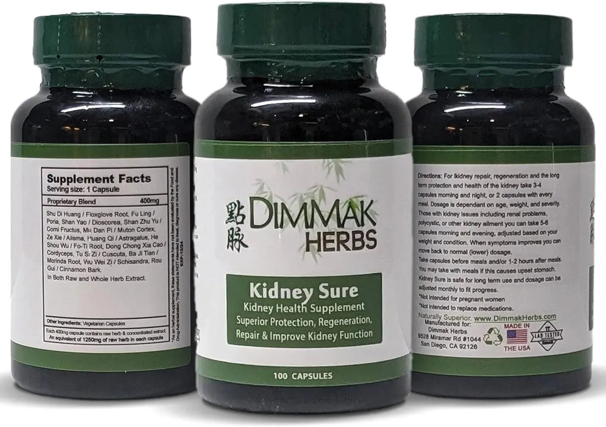 DIMMAK HERBS - Dimmak Herbs Kidney Sure Health 100 Capsulas - The Red Vitamin MX - Suplementos Alimenticios - {{ shop.shopifyCountryName }}