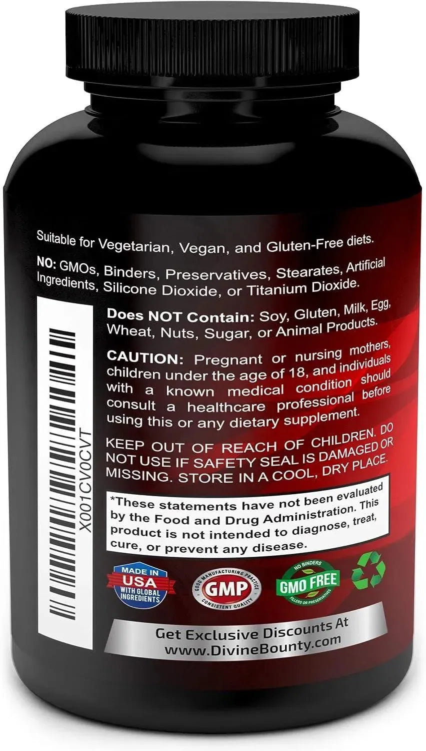 DIVINE BOUNTY - Divine Bounty Pure Berberine Complex 600Mg. 60 Capsulas - The Red Vitamin MX - Suplementos Alimenticios - {{ shop.shopifyCountryName }}