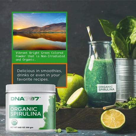 DNA707 - DNA707 Premium Organic Spirulina Powder 250Gr. - The Red Vitamin MX - Suplementos Alimenticios - {{ shop.shopifyCountryName }}