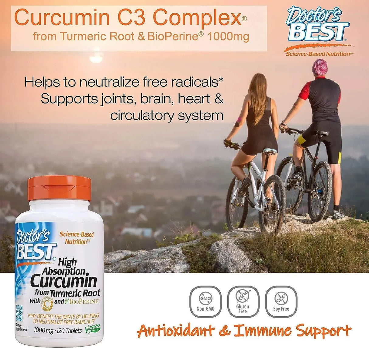 DOCTOR'S BEST - Doctor's Best Curcumin From Turmeric Root 1000Mg. 120 Tabletas - The Red Vitamin MX - Suplementos Alimenticios - {{ shop.shopifyCountryName }}