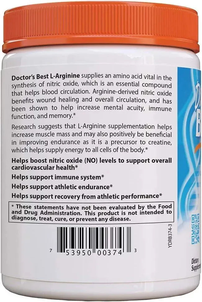 DOCTOR'S BEST - Doctor's Best L-arginine HCL Powder 300Gr. - The Red Vitamin MX - Suplementos Alimenticios - {{ shop.shopifyCountryName }}