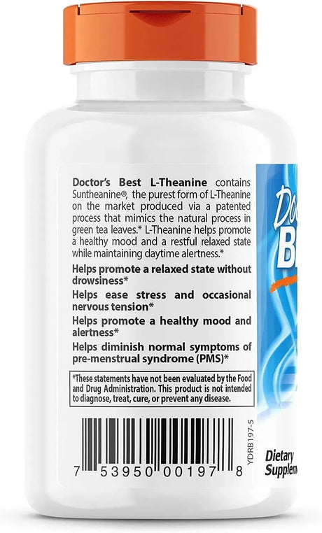 DOCTOR'S BEST - Doctor's Best L-Theanine Contains Suntheanine 150Mg. 90 Capsulas - The Red Vitamin MX - Suplementos Alimenticios - {{ shop.shopifyCountryName }}