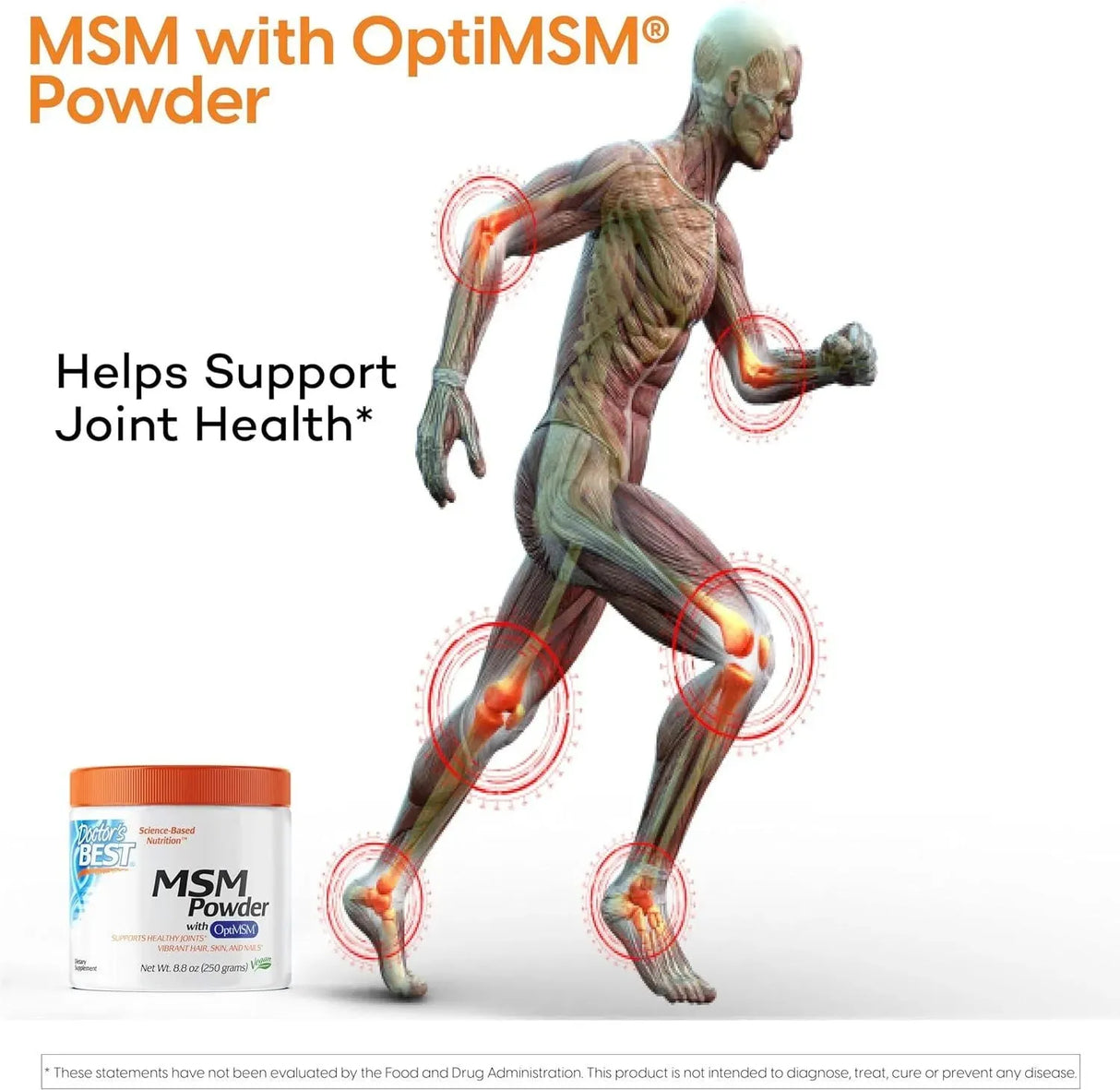 DOCTOR'S BEST - Doctor's Best MSM Powder with OptiMSM 250Gr. - The Red Vitamin MX - Suplementos Alimenticios - {{ shop.shopifyCountryName }}