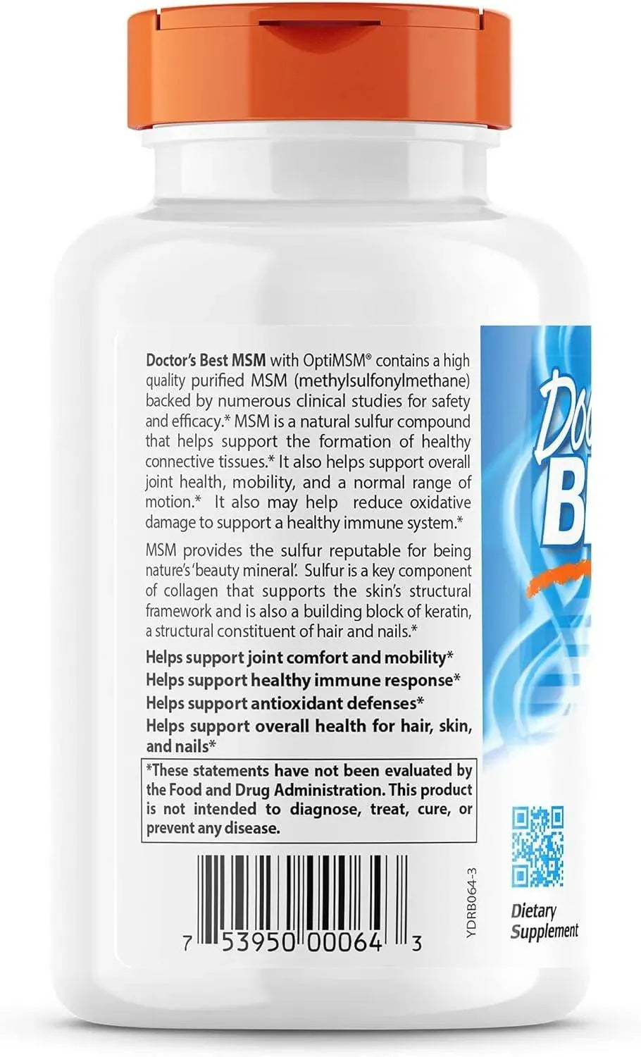 DOCTOR'S BEST - Doctor's Best MSM with OptiMSM 1000Mg. 180 Capsulas - The Red Vitamin MX - Suplementos Alimenticios - {{ shop.shopifyCountryName }}