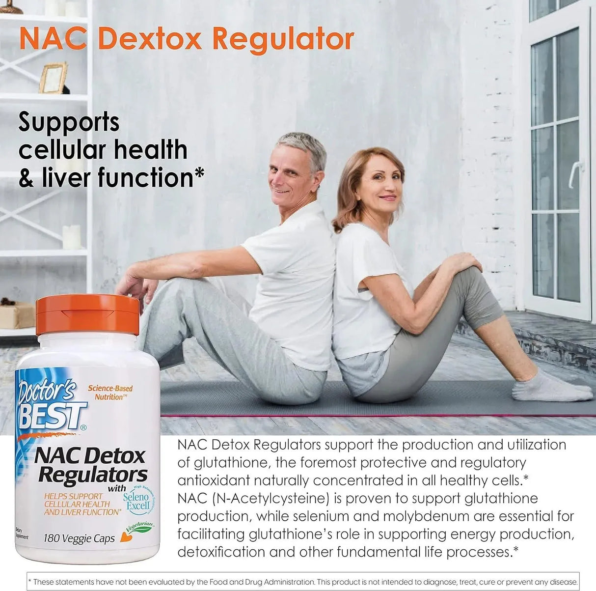 DOCTOR'S BEST - Doctor's Best NAC Detox Regulators 180 Capsulas - The Red Vitamin MX - Suplementos Alimenticios - {{ shop.shopifyCountryName }}