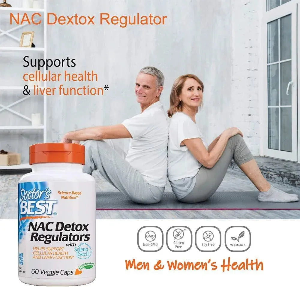 DOCTOR'S BEST - Doctor's Best NAC Detox Regulators 60 Capsulas - The Red Vitamin MX - Suplementos Alimenticios - {{ shop.shopifyCountryName }}