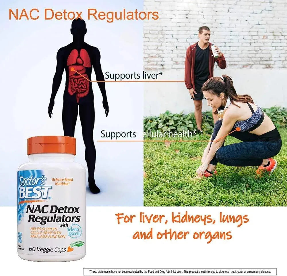 DOCTOR'S BEST - Doctor's Best NAC Detox Regulators 60 Capsulas - The Red Vitamin MX - Suplementos Alimenticios - {{ shop.shopifyCountryName }}