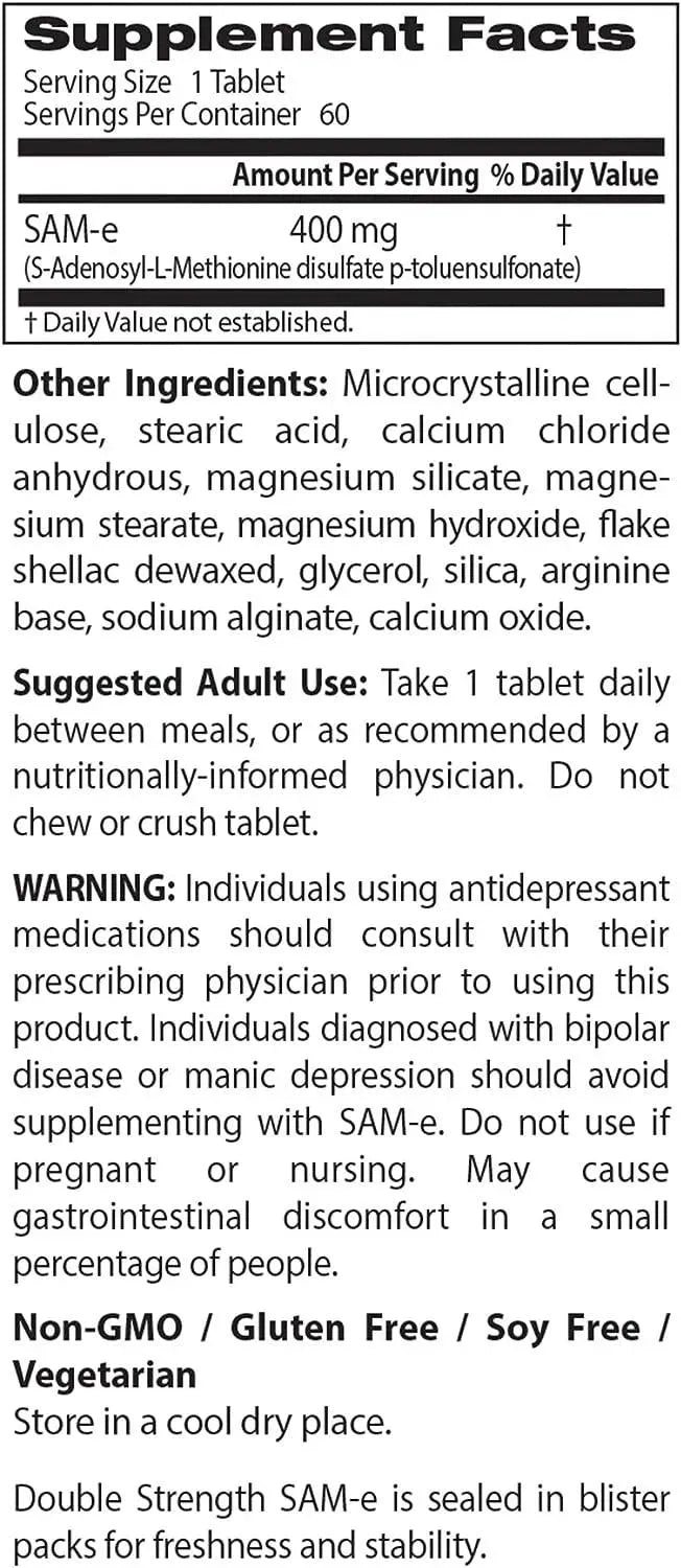 DOCTOR'S BEST - Doctor's Best SAM-e 400Mg. 60 Tabletas - The Red Vitamin MX - Suplementos Alimenticios - {{ shop.shopifyCountryName }}