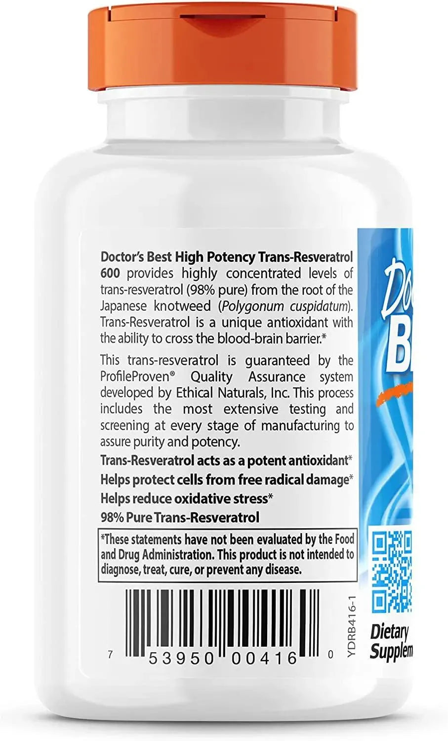 DOCTOR'S BEST - Doctor's Best Trans-Resveratrol 600Mg. 60 Capsulas - The Red Vitamin MX - Suplementos Alimenticios - {{ shop.shopifyCountryName }}