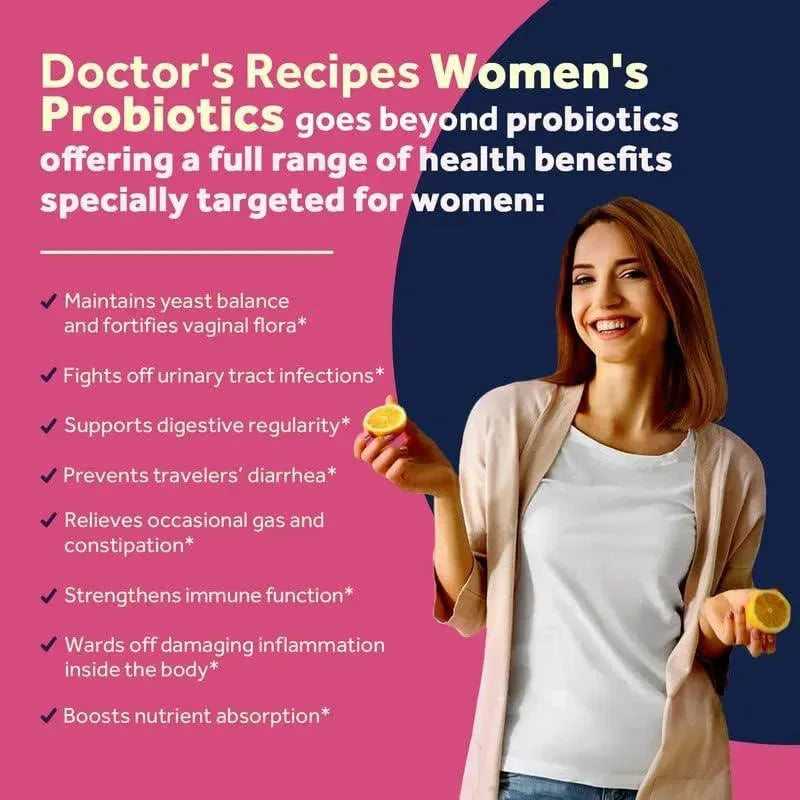 DOCTOR´S RECIPES - Doctor's Recipes Probiotics for Women 100 Billion CFU 30 Capsulas - The Red Vitamin MX - Suplementos Alimenticios - {{ shop.shopifyCountryName }}
