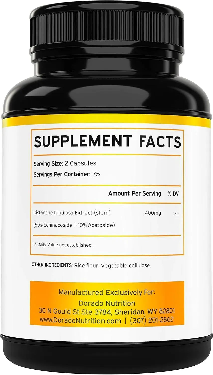 DORADO NUTRITION - Dorado Nutrition Cistanche Tubulosa Extract 400Mg. 150 Capsulas - The Red Vitamin MX - Suplementos Alimenticios - {{ shop.shopifyCountryName }}
