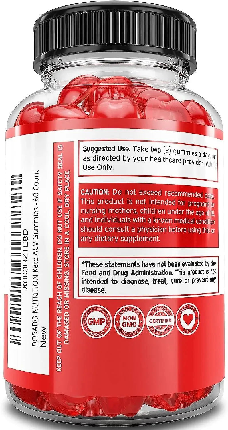 DORADO NUTRITION - Dorado Nutrition Keto Apple Cider Vinegar Gummies 60 Gomitas - The Red Vitamin MX - Suplementos Alimenticios - {{ shop.shopifyCountryName }}