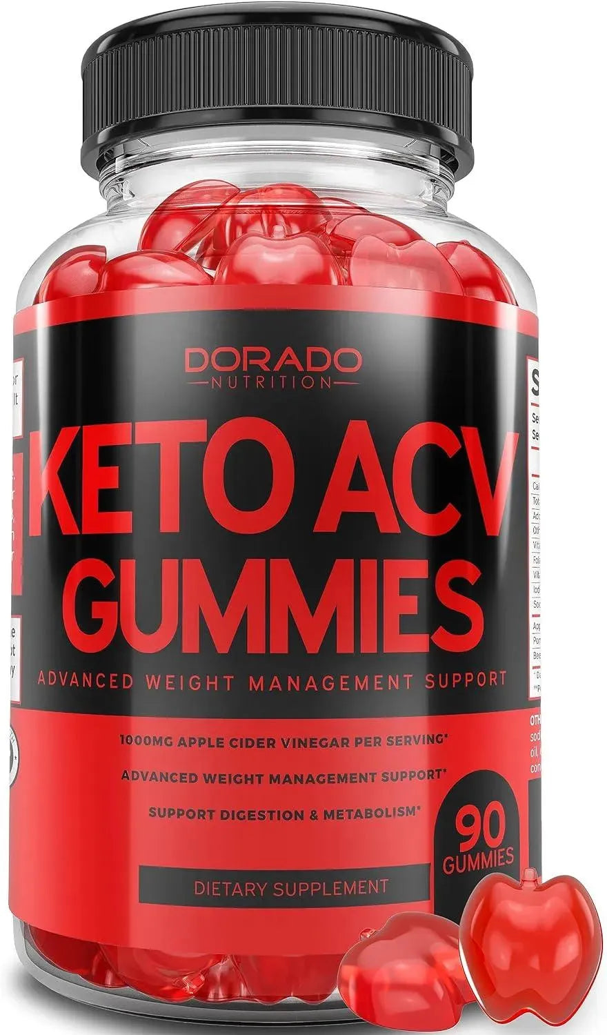 DORADO NUTRITION - Dorado Nutrition Keto Apple Cider Vinegar Gummies 90 Gomitas - The Red Vitamin MX - Suplementos Alimenticios - {{ shop.shopifyCountryName }}
