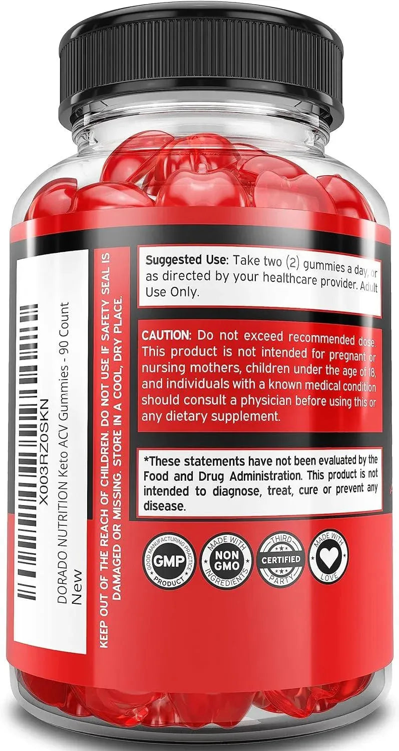 DORADO NUTRITION - Dorado Nutrition Keto Apple Cider Vinegar Gummies 90 Gomitas - The Red Vitamin MX - Suplementos Alimenticios - {{ shop.shopifyCountryName }}