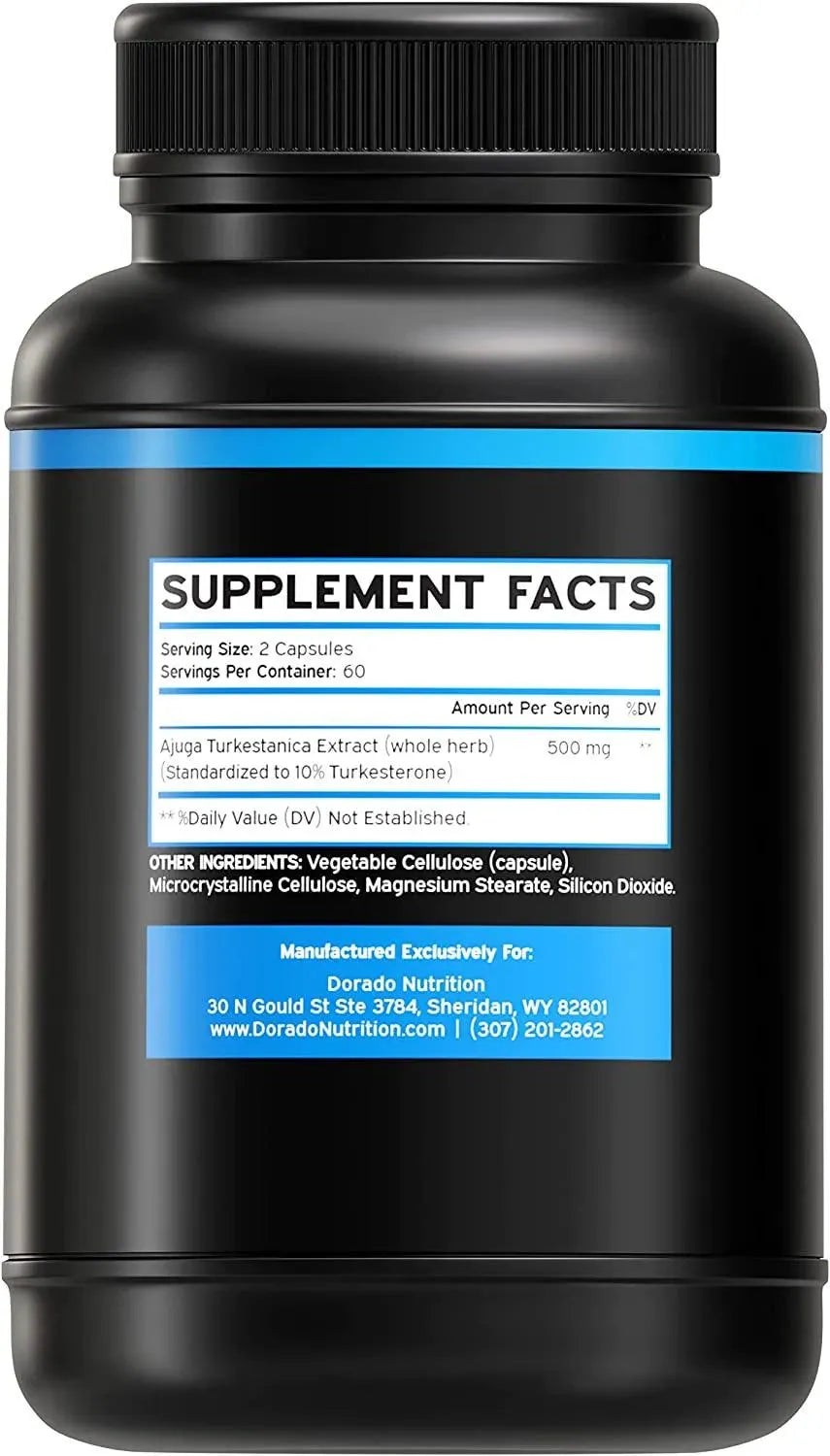 DORADO NUTRITION - Dorado Nutrition Turkesterone Supplement 500Mg. 120 Capsulas - The Red Vitamin MX - Suplementos Alimenticios - {{ shop.shopifyCountryName }}