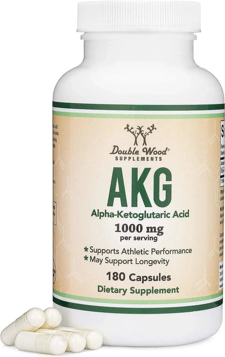 DOUBLE WOOD SUPPLEMENTS - Double Wood Supplements AKG Alpha Ketoglutaric Acid 1000Mg. 180 Capsulas - The Red Vitamin MX - Suplementos Alimenticios - {{ shop.shopifyCountryName }}