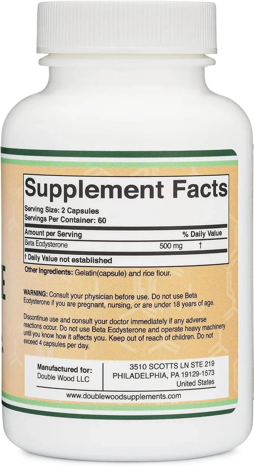 DOUBLE WOOD SUPPLEMENTS - Double Wood Supplements Beta Ecdysterone 500Mg. 120 Capsulas - The Red Vitamin MX - Suplementos Alimenticios - {{ shop.shopifyCountryName }}