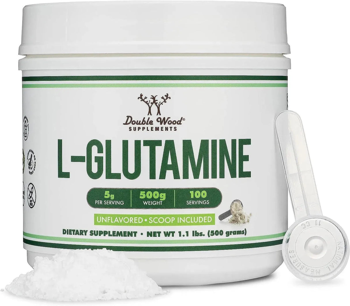 DOUBLE WOOD SUPPLEMENTS - Double Wood Supplements L Glutamine Powder 100 Servicios 500Gr. - The Red Vitamin MX - Suplementos Alimenticios - {{ shop.shopifyCountryName }}