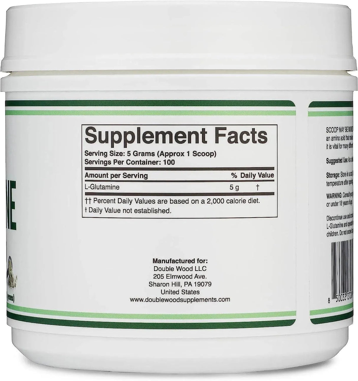 DOUBLE WOOD SUPPLEMENTS - Double Wood Supplements L Glutamine Powder 100 Servicios 500Gr. - The Red Vitamin MX - Suplementos Alimenticios - {{ shop.shopifyCountryName }}