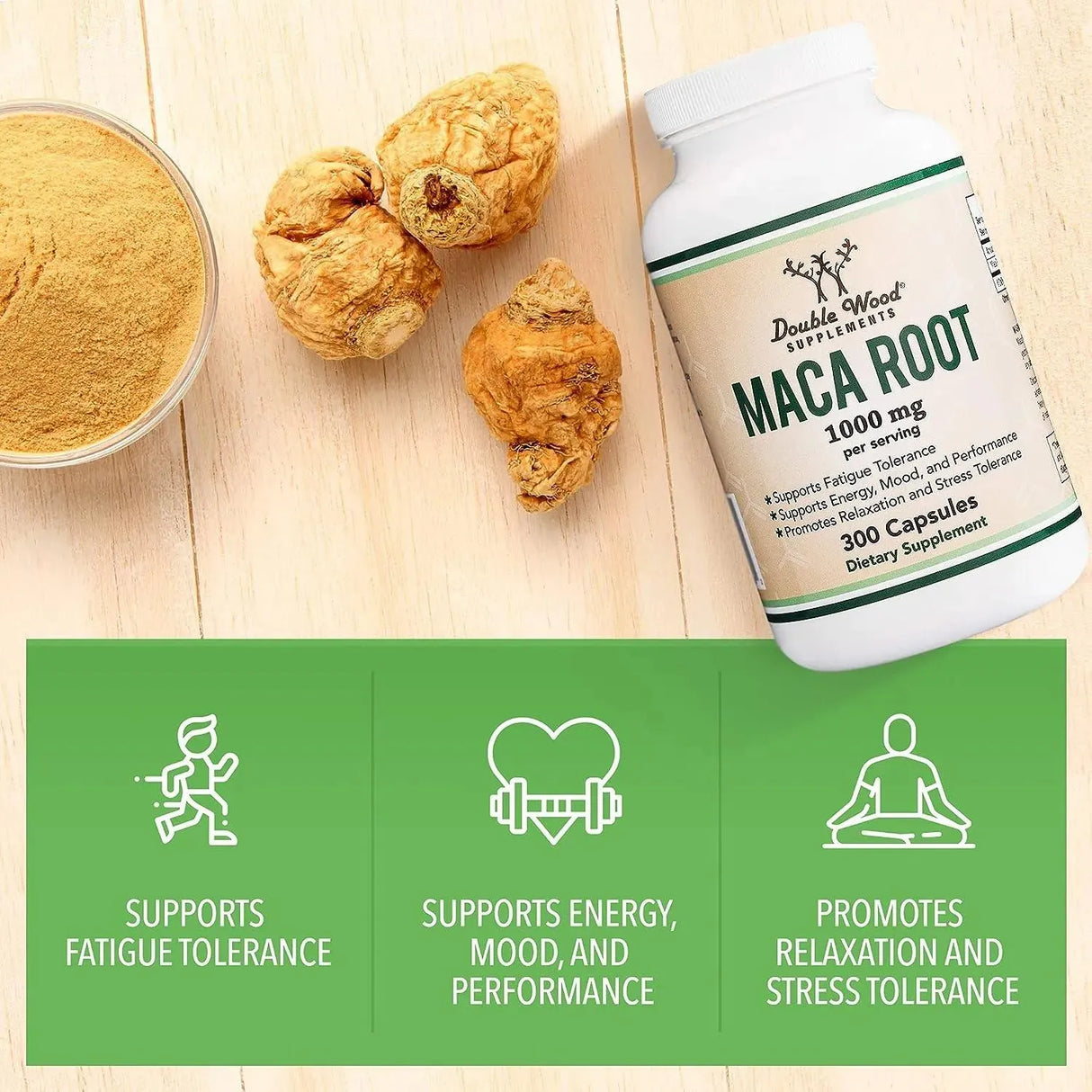 DOUBLE WOOD SUPPLEMENTS - Double Wood Supplements Maca Root 1000Mg. 300 Capsulas - The Red Vitamin MX - Suplementos Alimenticios - {{ shop.shopifyCountryName }}