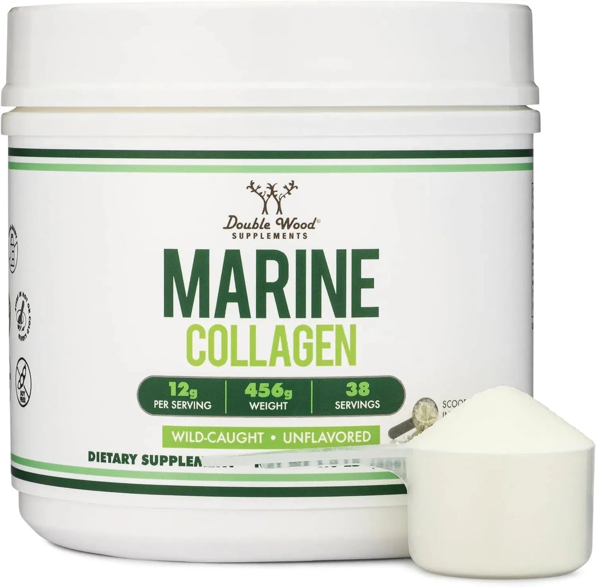 DOUBLE WOOD SUPPLEMENTS - Double Wood Supplements Marine Collagen Powder 456Gr. - The Red Vitamin MX - Suplementos Alimenticios - {{ shop.shopifyCountryName }}