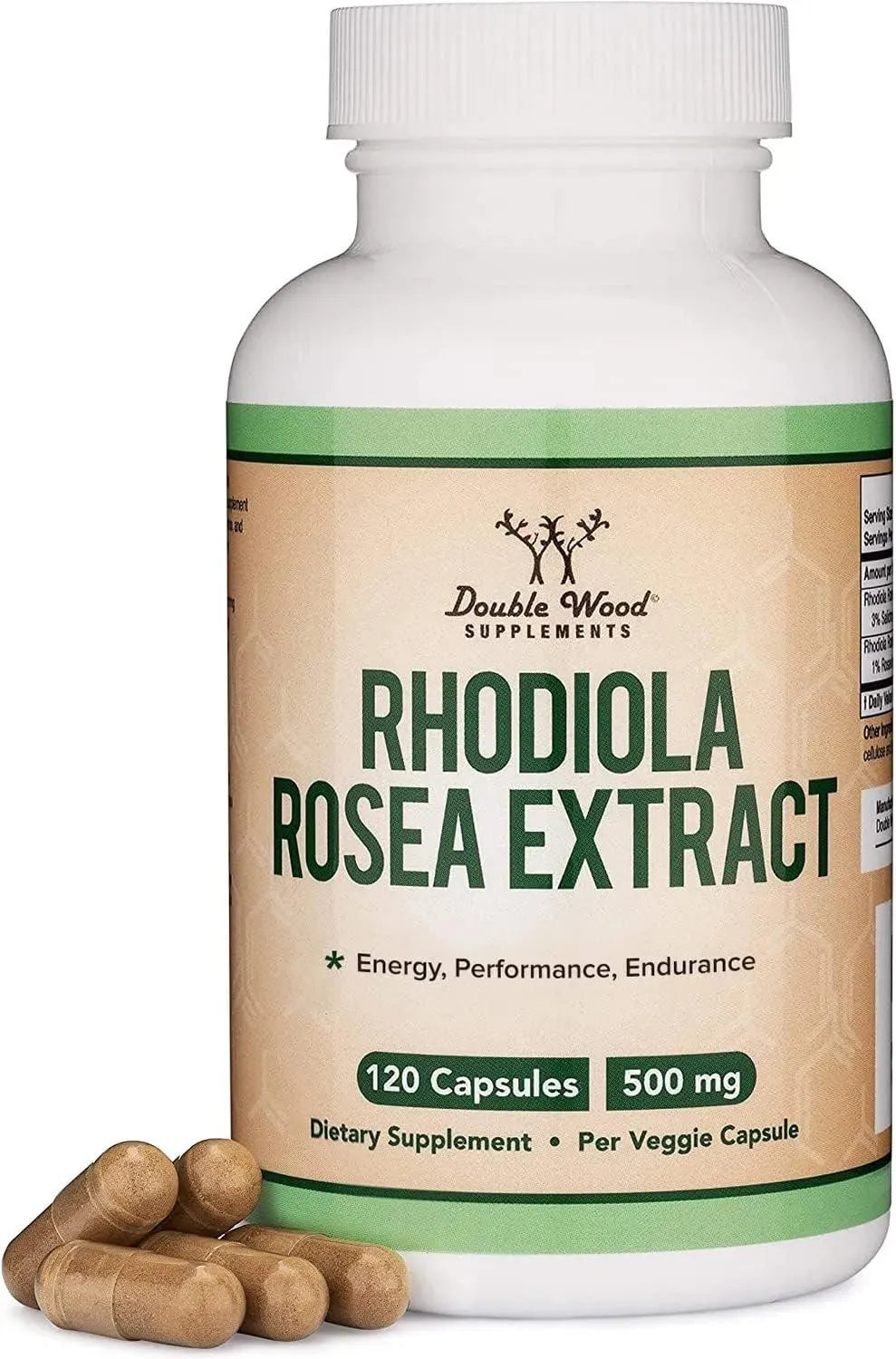 DOUBLE WOOD SUPPLEMENTS - Double Wood Supplements Rhodiola Rosea 500Mg. 120 Capsulas - The Red Vitamin MX - Suplementos Alimenticios - {{ shop.shopifyCountryName }}