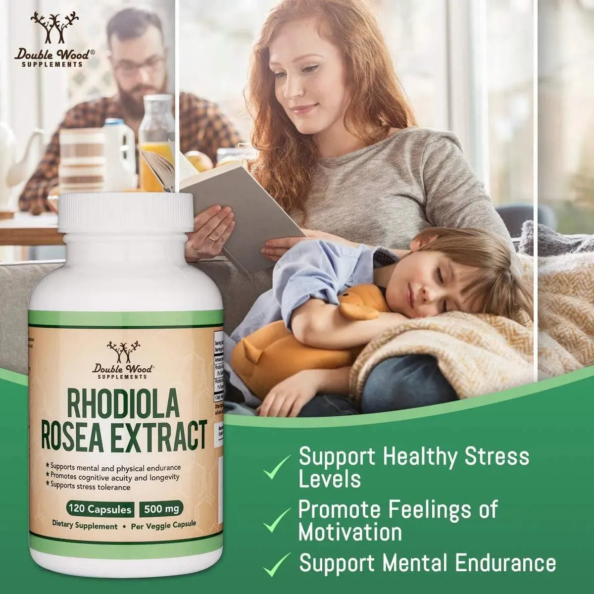 DOUBLE WOOD SUPPLEMENTS - Double Wood Supplements Rhodiola Rosea 500Mg. 120 Capsulas - The Red Vitamin MX - Suplementos Alimenticios - {{ shop.shopifyCountryName }}