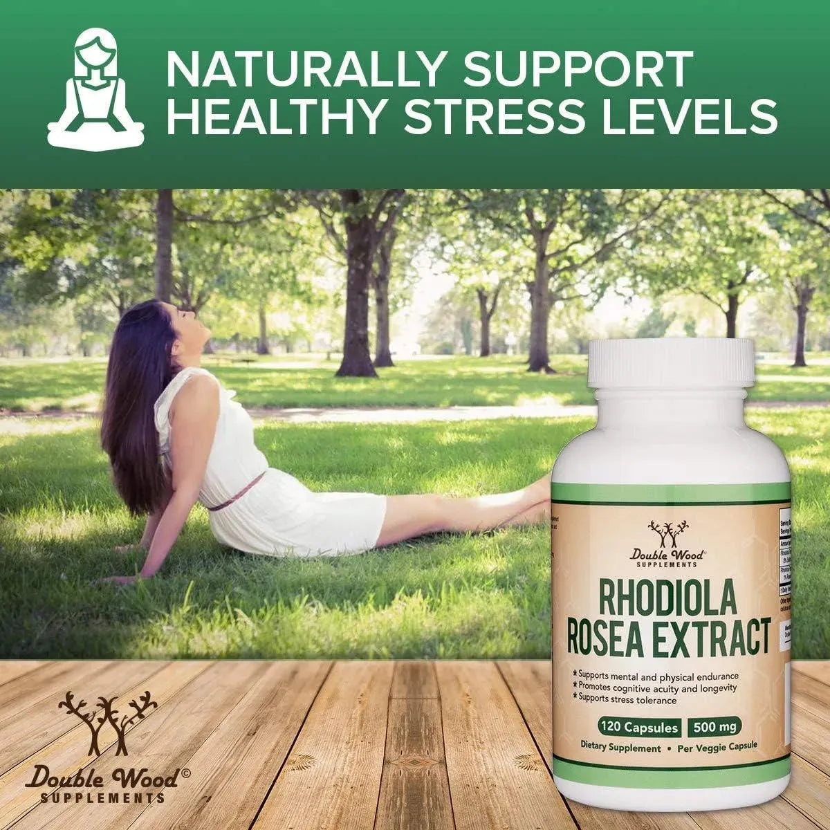 DOUBLE WOOD SUPPLEMENTS - Double Wood Supplements Rhodiola Rosea 500Mg. 120 Capsulas - The Red Vitamin MX - Suplementos Alimenticios - {{ shop.shopifyCountryName }}