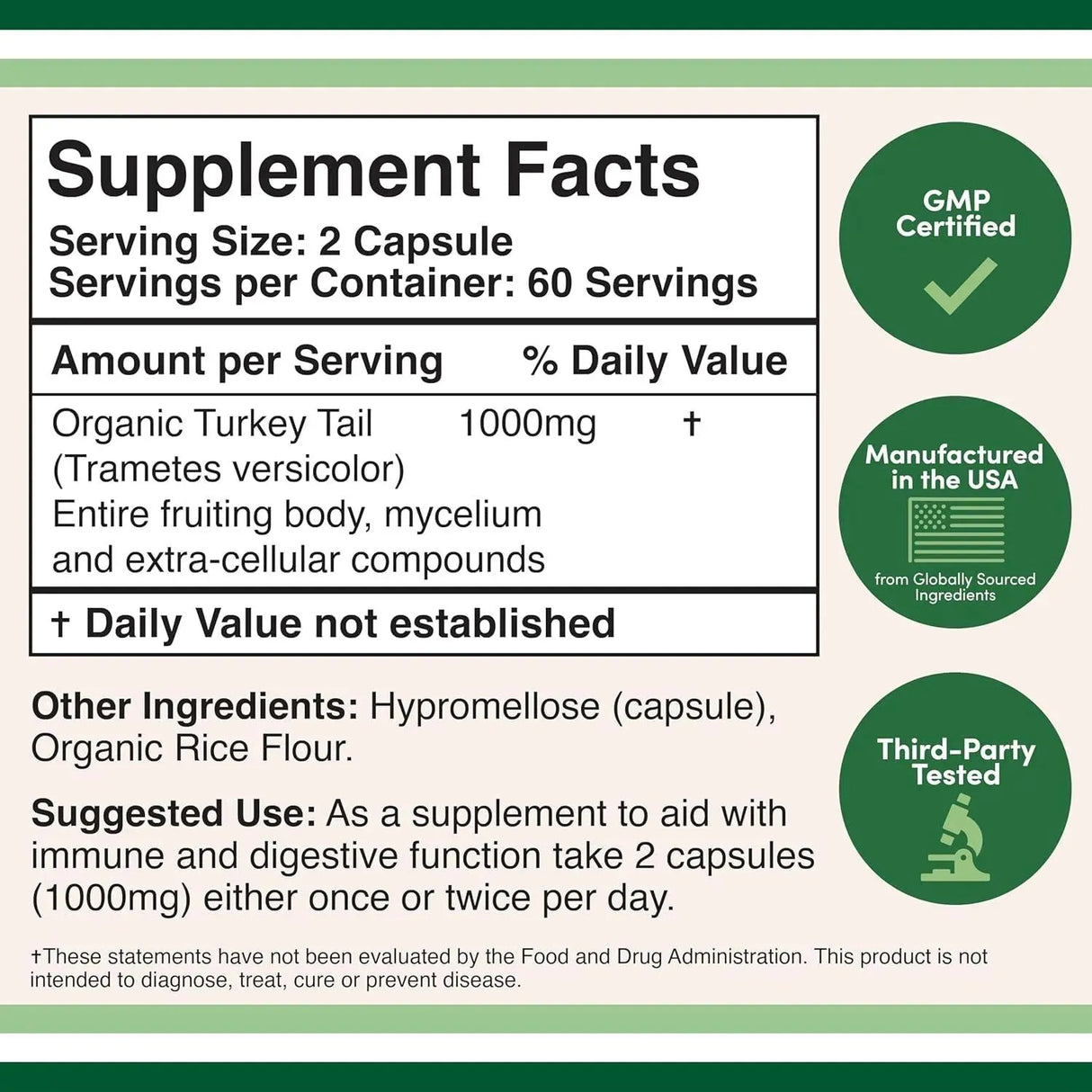 DOUBLE WOOD SUPPLEMENTS - Double Wood Supplements Turkey Tail Mushroom 120 Capsulas - The Red Vitamin MX - Suplementos Alimenticios - {{ shop.shopifyCountryName }}