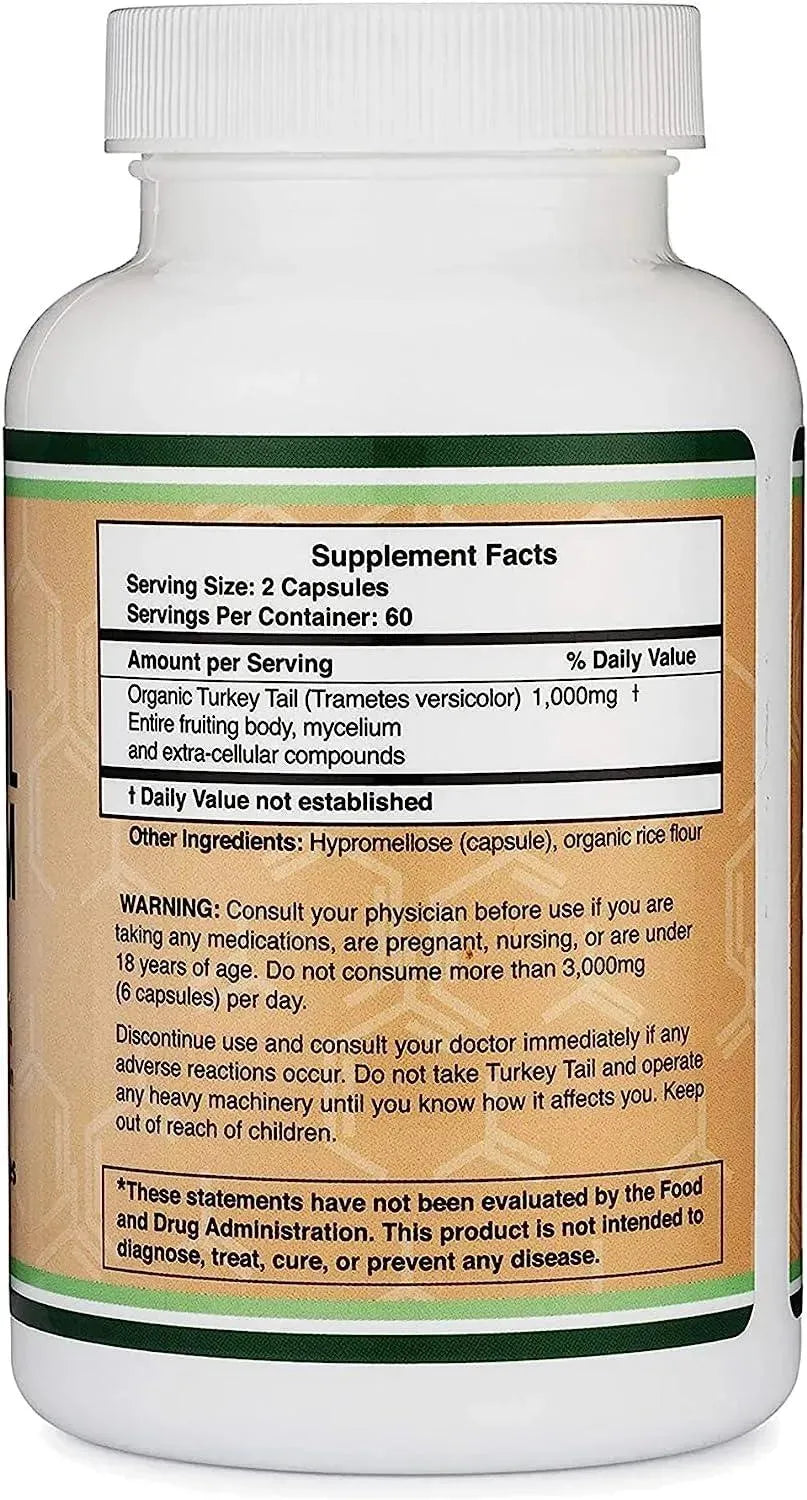 DOUBLE WOOD SUPPLEMENTS - Double Wood Supplements Turkey Tail Mushroom 120 Capsulas - The Red Vitamin MX - Suplementos Alimenticios - {{ shop.shopifyCountryName }}