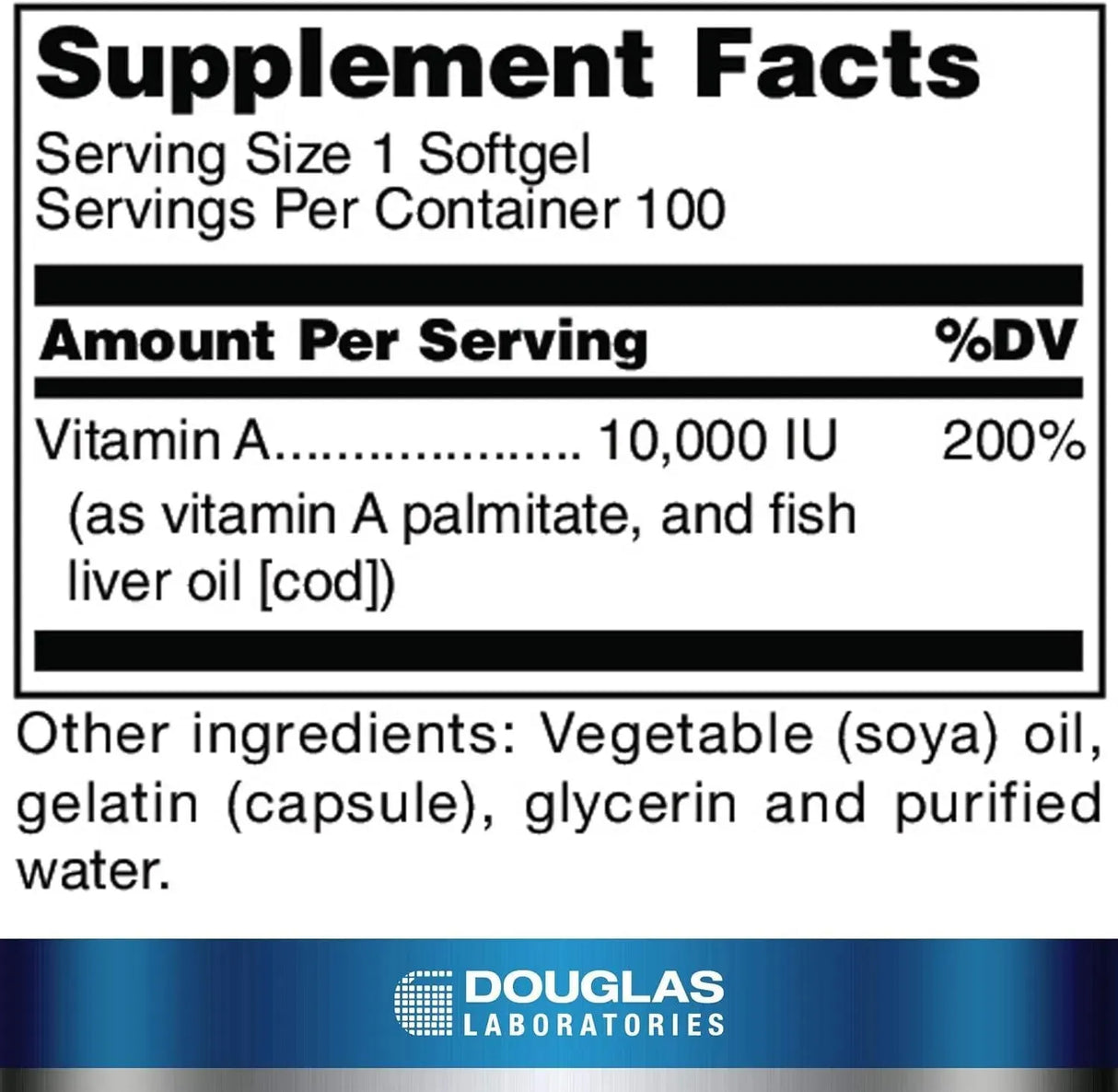 DOUGLAS LABORATORIES - Douglas Laboratories Vitamin A 100 Capsulas Blandas - The Red Vitamin MX - Suplementos Alimenticios - {{ shop.shopifyCountryName }}